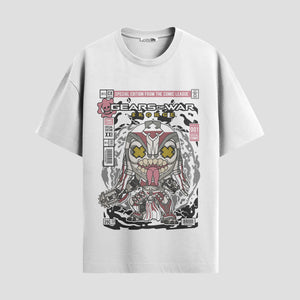 Playera urbana de anime y gaming ExtraLife MX, corte Standard Fit unisex ligero y transpirable en color Deep Black y Pure White, ropa de uso diario para gym y casual.