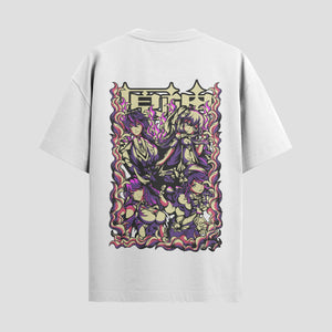Playera urbana de anime y gaming ExtraLife MX, corte Standard Fit unisex ligero y transpirable en color Deep Black y Pure White, ropa de uso diario para gym y casual.