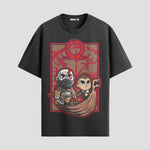 Playera urbana de anime y gaming ExtraLife MX, corte Standard Fit unisex ligero y transpirable en color Deep Black y Pure White, ropa de uso diario para gym y casual.