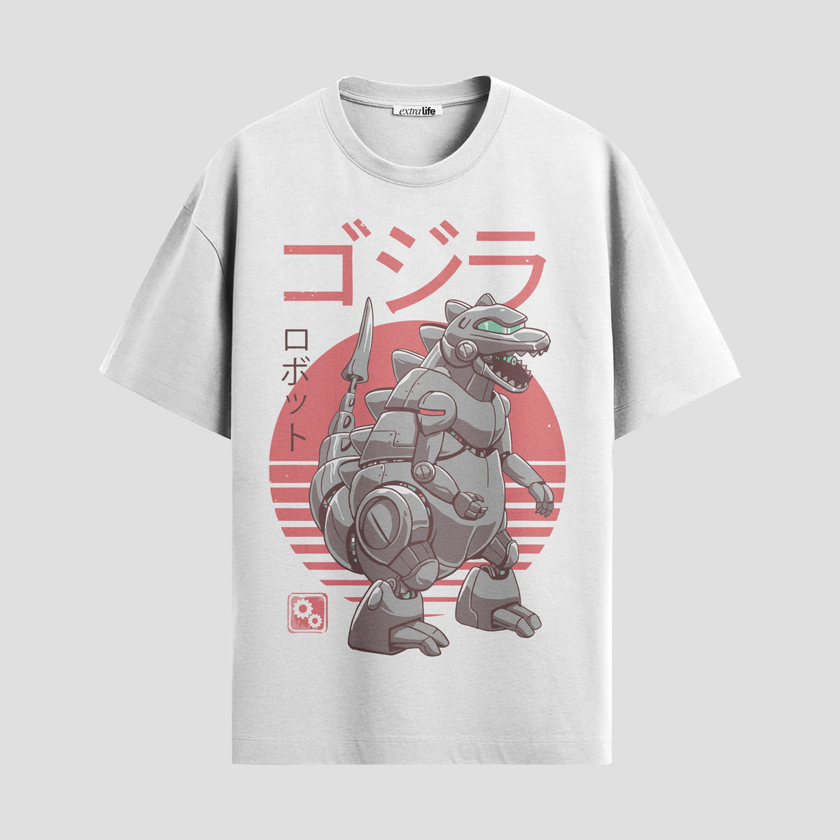 Playera urbana de anime y gaming ExtraLife MX, corte Classic Premium unisex ligero y transpirable en color Deep Black y Pure White, ropa de uso diario para gym y casual.