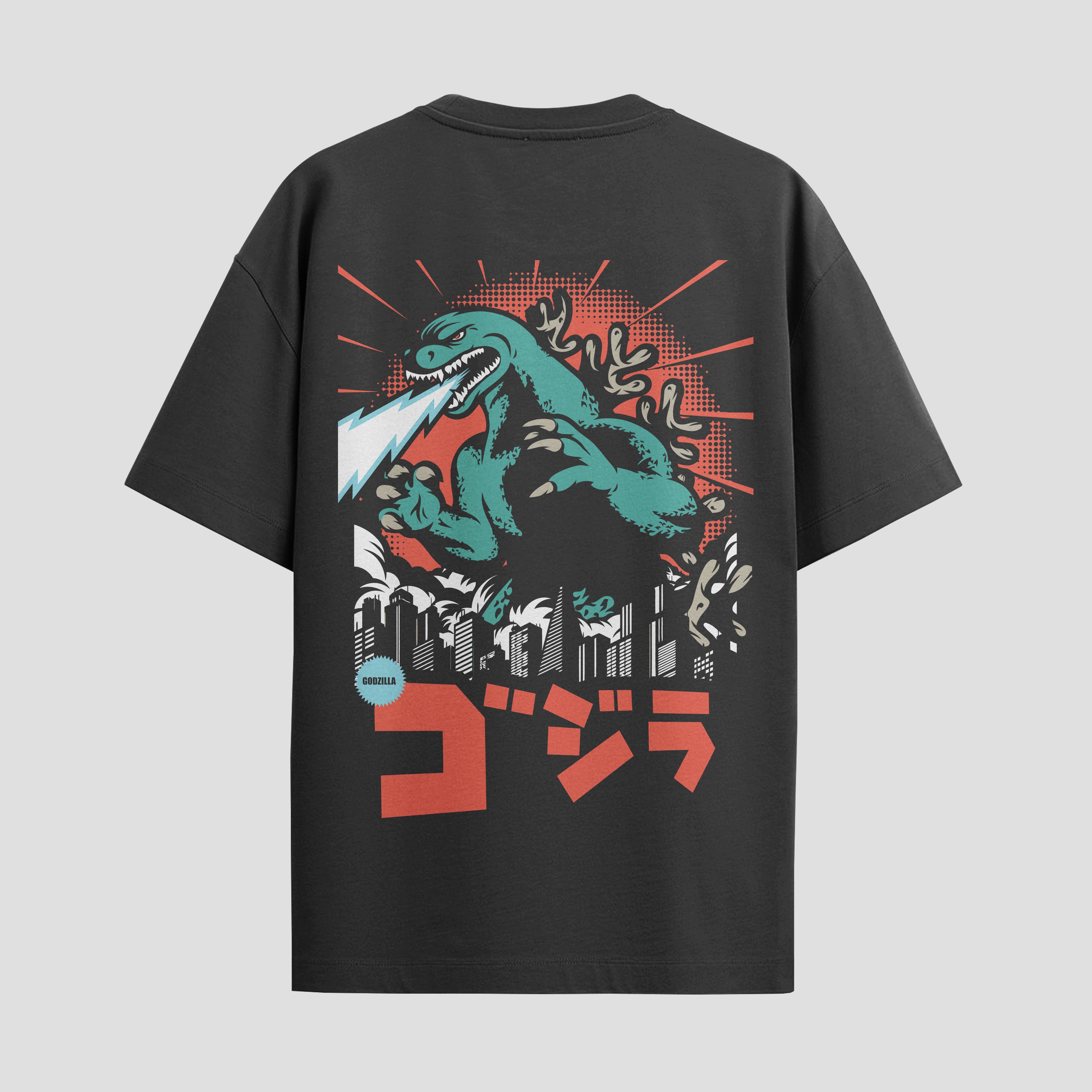 Playera urbana de anime y gaming ExtraLife MX, corte Standard Fit unisex ligero y transpirable en color Deep Black y Pure White, ropa de uso diario para gym y casual.