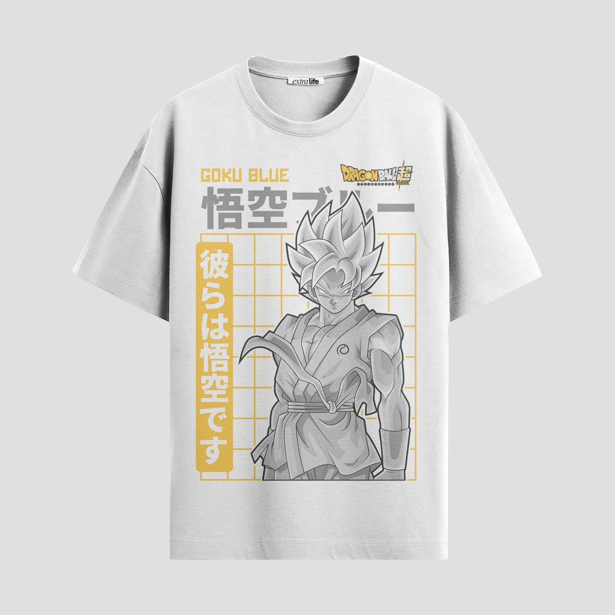 Playera urbana de anime y gaming ExtraLife MX, corte Classic Premium unisex ligero y transpirable en color Deep Black y Pure White, ropa de uso diario para gym y casual.