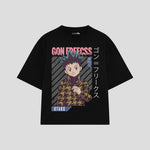 Playera streetwear premium de anime y gaming ExtraLife MX, corte oversized drop shoulder ligero y fresco en color Deep Black y Off-White, moda urbana mexicana de culto.