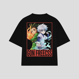 Playera streetwear premium de anime y gaming ExtraLife MX, corte oversized drop shoulder ligero y fresco en color Deep Black y Off-White, moda urbana mexicana de culto.