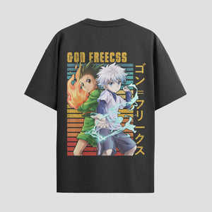 Playera urbana de anime y gaming ExtraLife MX, corte Standard Fit unisex ligero y transpirable en color Deep Black y Pure White, ropa de uso diario para gym y casual.
