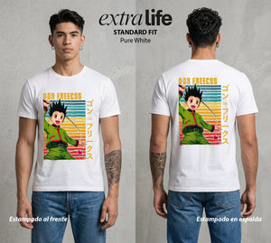 La Prueba del Cazador | El Nen de la Alegria #01558 - Playera Standard Fit | Pure White - Foto en modelo