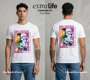 La Prueba del Cazador | El Nen de la Alegria #01564 - Playera Standard Fit | Pure White - Foto en modelo
