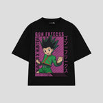 Playera streetwear premium de anime y gaming ExtraLife MX, corte oversized drop shoulder ligero y fresco en color Deep Black y Off-White, moda urbana mexicana de culto.