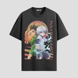 Playera urbana de anime y gaming ExtraLife MX, corte Standard Fit unisex ligero y transpirable en color Deep Black y Pure White, ropa de uso diario para gym y casual.