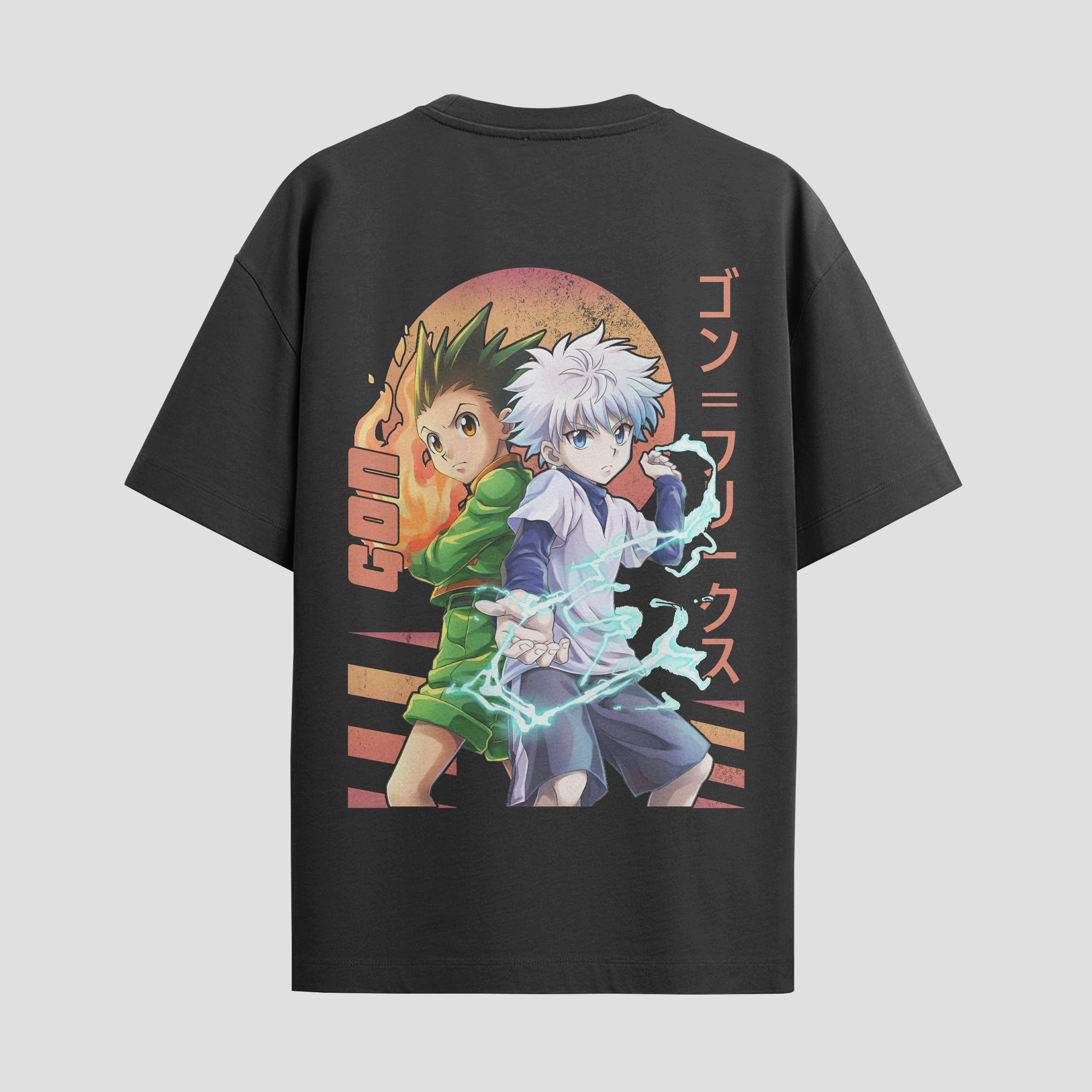 Playera urbana de anime y gaming ExtraLife MX, corte Standard Fit unisex ligero y transpirable en color Deep Black y Pure White, ropa de uso diario para gym y casual.