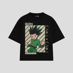 Playera streetwear premium de anime y gaming ExtraLife MX, corte oversized drop shoulder ligero y fresco en color Deep Black y Off-White, moda urbana mexicana de culto.