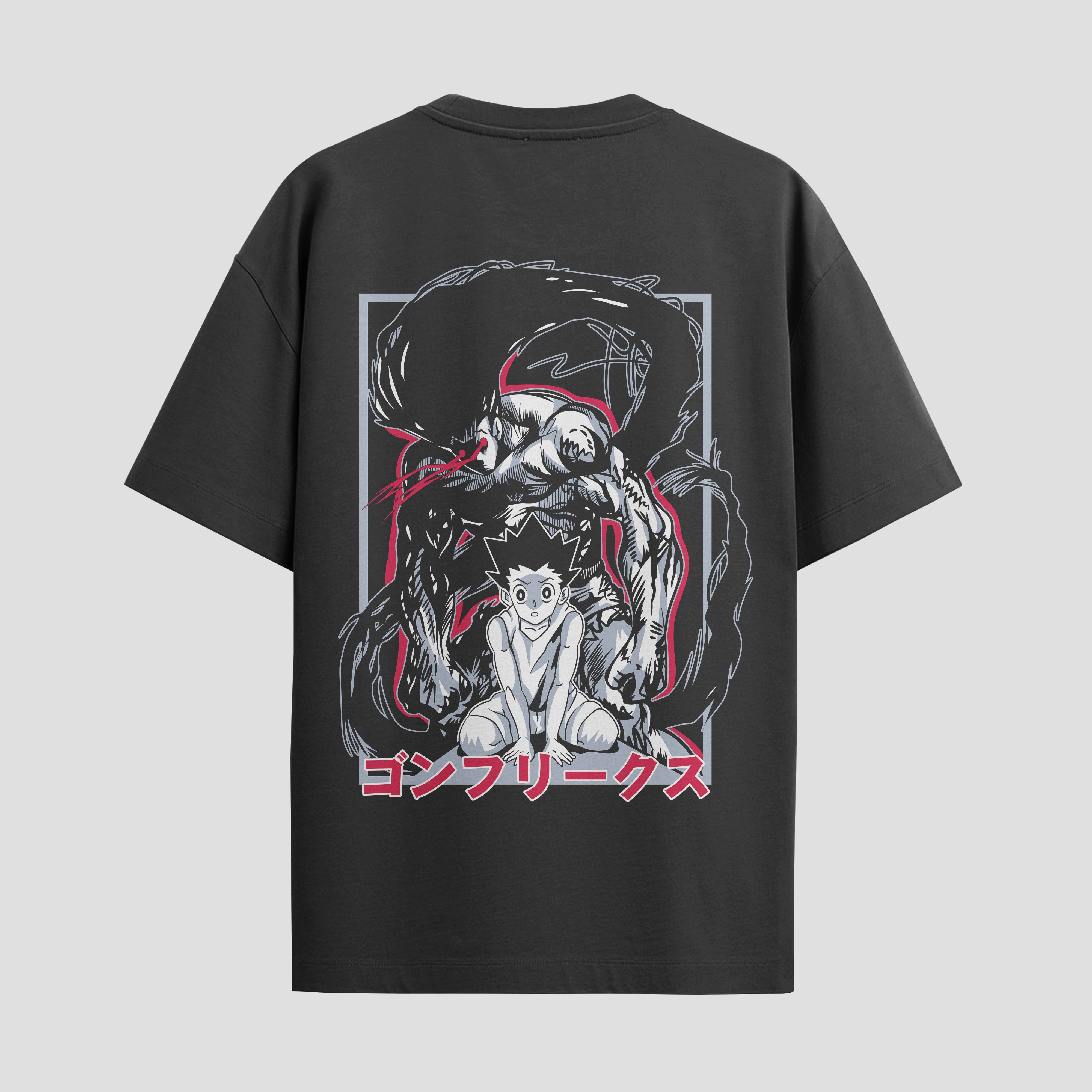 Playera urbana de anime y gaming ExtraLife MX, corte Standard Fit unisex ligero y transpirable en color Deep Black y Pure White, ropa de uso diario para gym y casual.