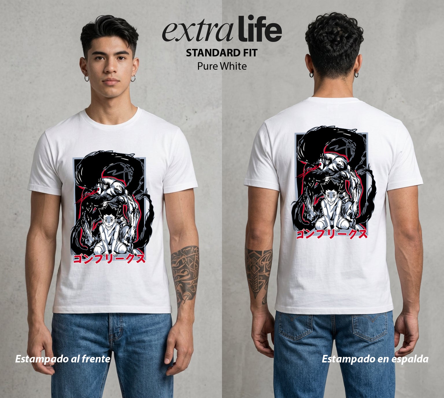 La Prueba del Cazador | La Alegria del Cazador #01578 - Playera Standard Fit | Pure White - Foto en modelo