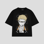 Playera streetwear premium de anime y gaming ExtraLife MX, corte oversized drop shoulder ligero y fresco en color Deep Black y Off-White, moda urbana mexicana de culto.