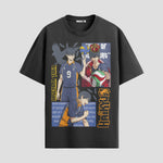 Playera urbana de anime y gaming ExtraLife MX, corte Standard Fit unisex ligero y transpirable en color Deep Black y Pure White, ropa de uso diario para gym y casual.