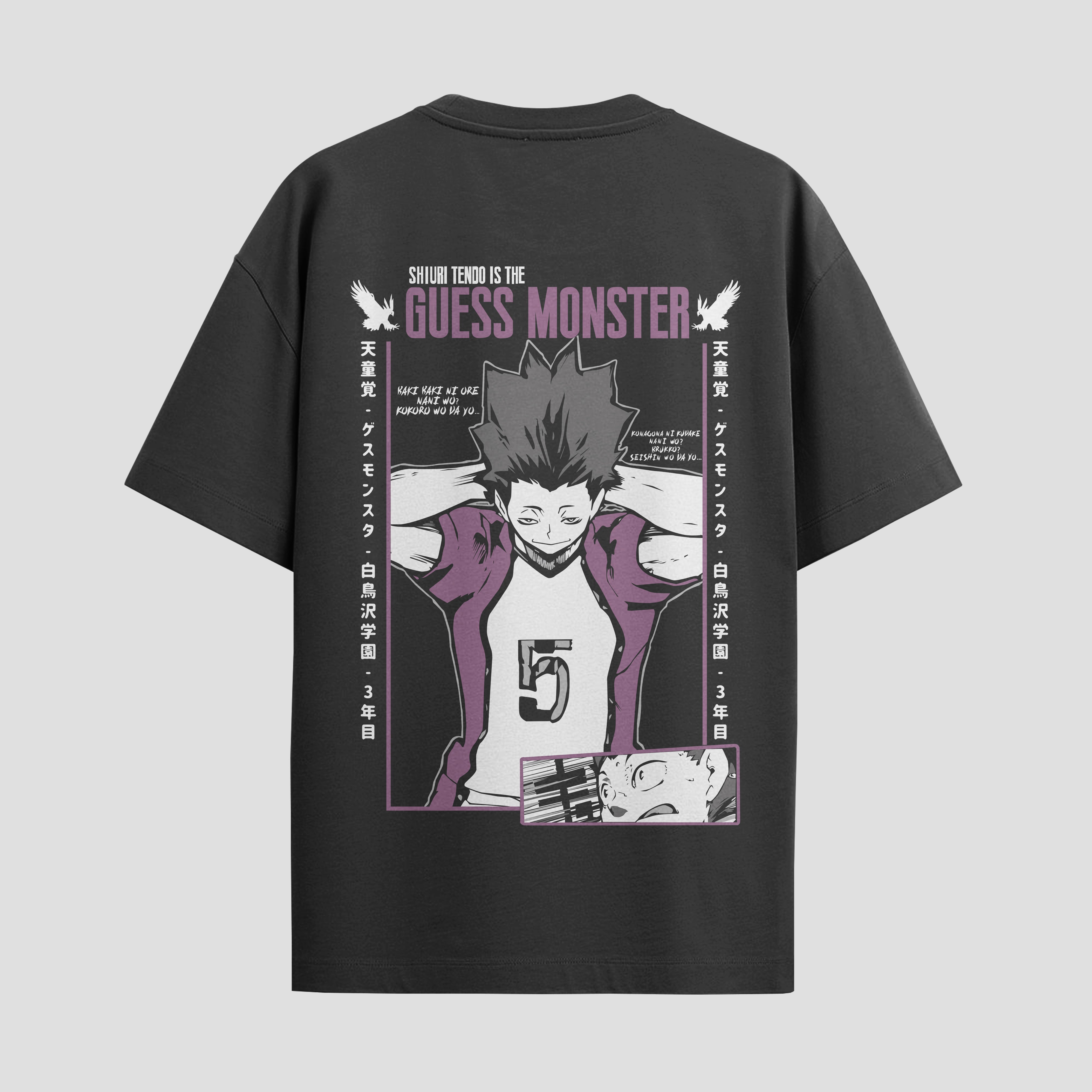 Playera urbana de anime y gaming ExtraLife MX, corte Standard Fit unisex ligero y transpirable en color Deep Black y Pure White, ropa de uso diario para gym y casual.
