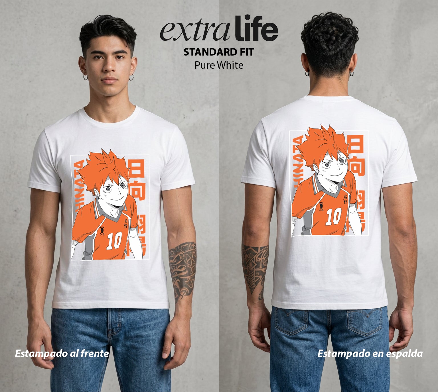 El Vuelo del Voleibol | Ojo Blanco del Amor #01607 - Playera Standard Fit | Pure White - Foto en modelo