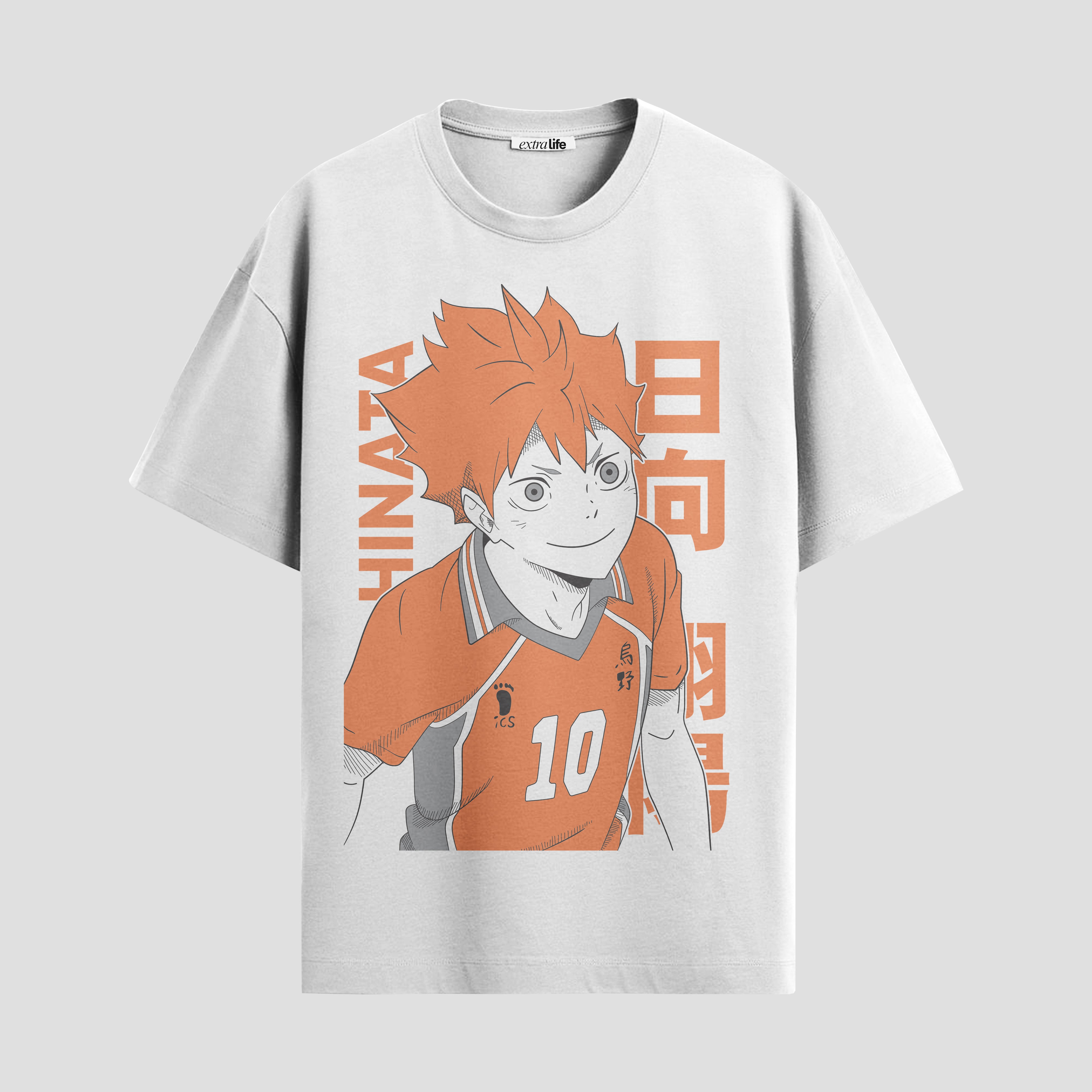 Playera urbana de anime y gaming ExtraLife MX, corte Standard Fit unisex ligero y transpirable en color Deep Black y Pure White, ropa de uso diario para gym y casual.