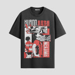 Playera urbana de anime y gaming ExtraLife MX, corte Standard Fit unisex ligero y transpirable en color Deep Black y Pure White, ropa de uso diario para gym y casual.
