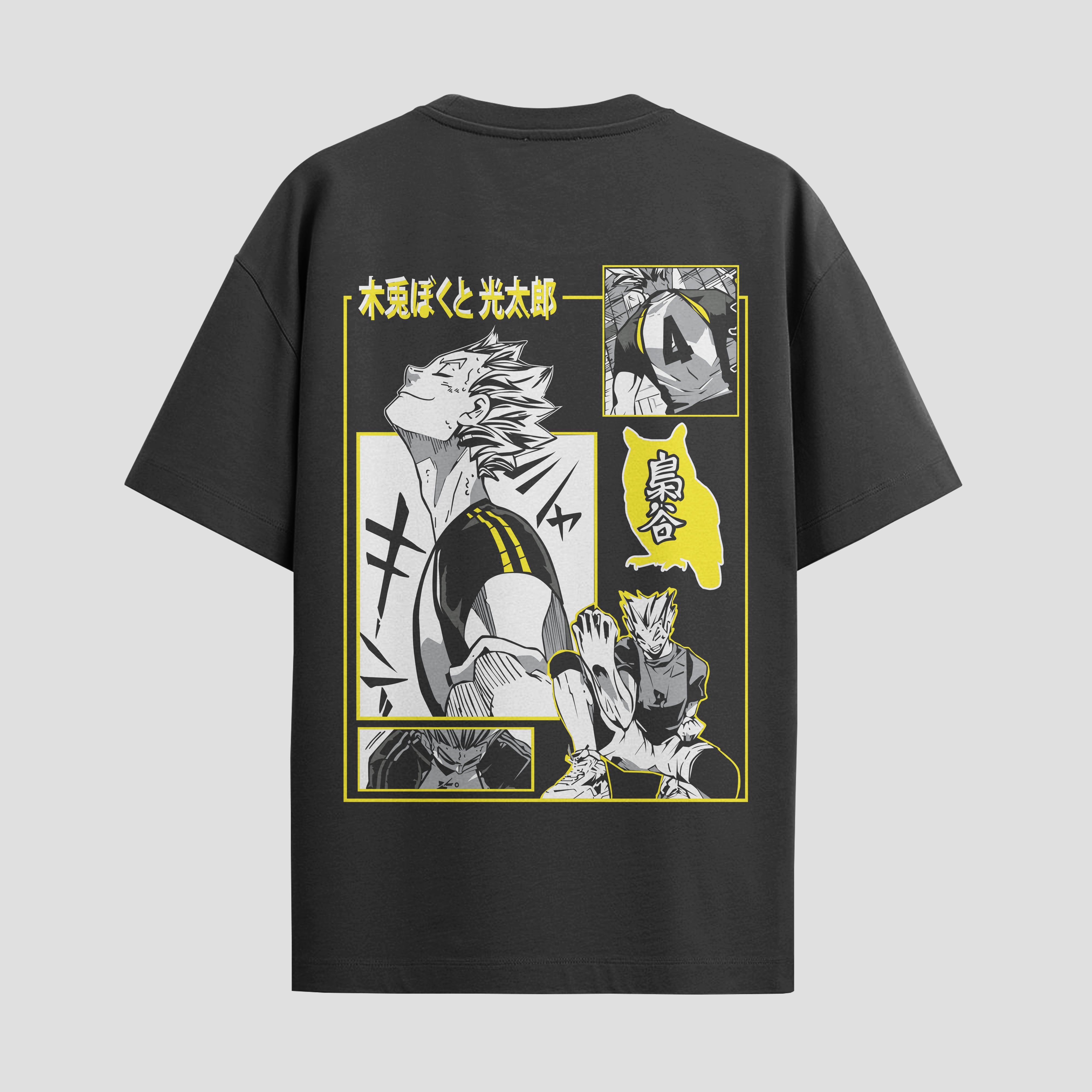 Playera urbana de anime y gaming ExtraLife MX, corte Standard Fit unisex ligero y transpirable en color Deep Black y Pure White, ropa de uso diario para gym y casual.