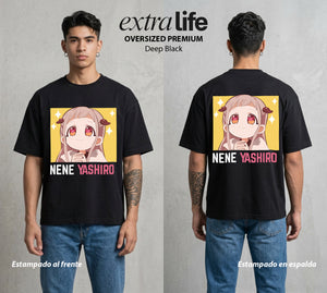 El Fantasma del Bano | Hanako Kun Yashiro Nene #01628 - Playera Oversized Premium | Deep Black - Foto en modelo
