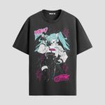 Playera urbana de anime y gaming ExtraLife MX, corte Standard Fit unisex ligero y transpirable en color Deep Black y Pure White, ropa de uso diario para gym y casual.
