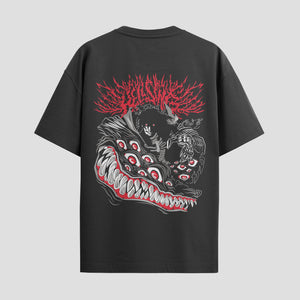 Playera urbana de anime y gaming ExtraLife MX, corte Standard Fit unisex ligero y transpirable en color Deep Black y Pure White, ropa de uso diario para gym y casual.