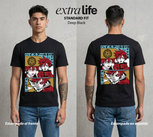El Club del Diablo | High School Dxd Garith #01655 - Playera Standard Fit | Deep Black - Foto en modelo