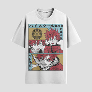 Playera urbana de anime y gaming ExtraLife MX, corte Standard Fit unisex ligero y transpirable en color Deep Black y Pure White, ropa de uso diario para gym y casual.