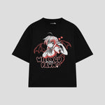 Playera streetwear premium de anime y gaming ExtraLife MX, corte oversized drop shoulder ligero y fresco en color Deep Black y Off-White, moda urbana mexicana de culto.