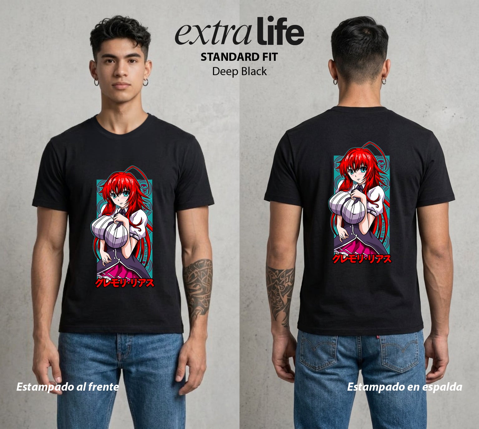 El Club del Diablo | La Noble del Bien #01657 - Playera Standard Fit | Deep Black - Foto en modelo