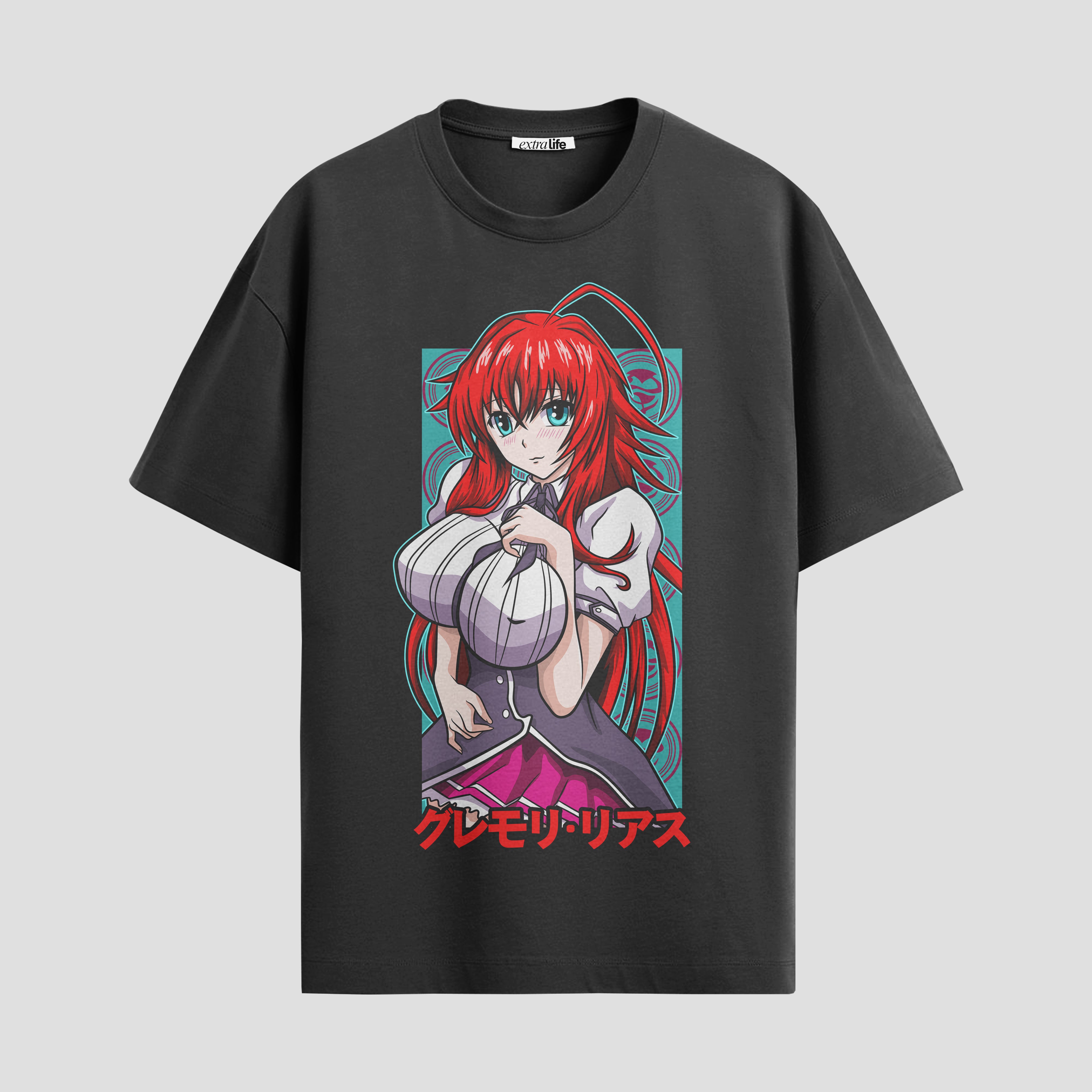 Playera urbana de anime y gaming ExtraLife MX, corte Standard Fit unisex ligero y transpirable en color Deep Black y Pure White, ropa de uso diario para gym y casual.