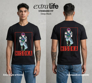 La Prueba del Cazador | La Carta del Jugador #01664 - Playera Standard Fit | Deep Black - Foto en modelo