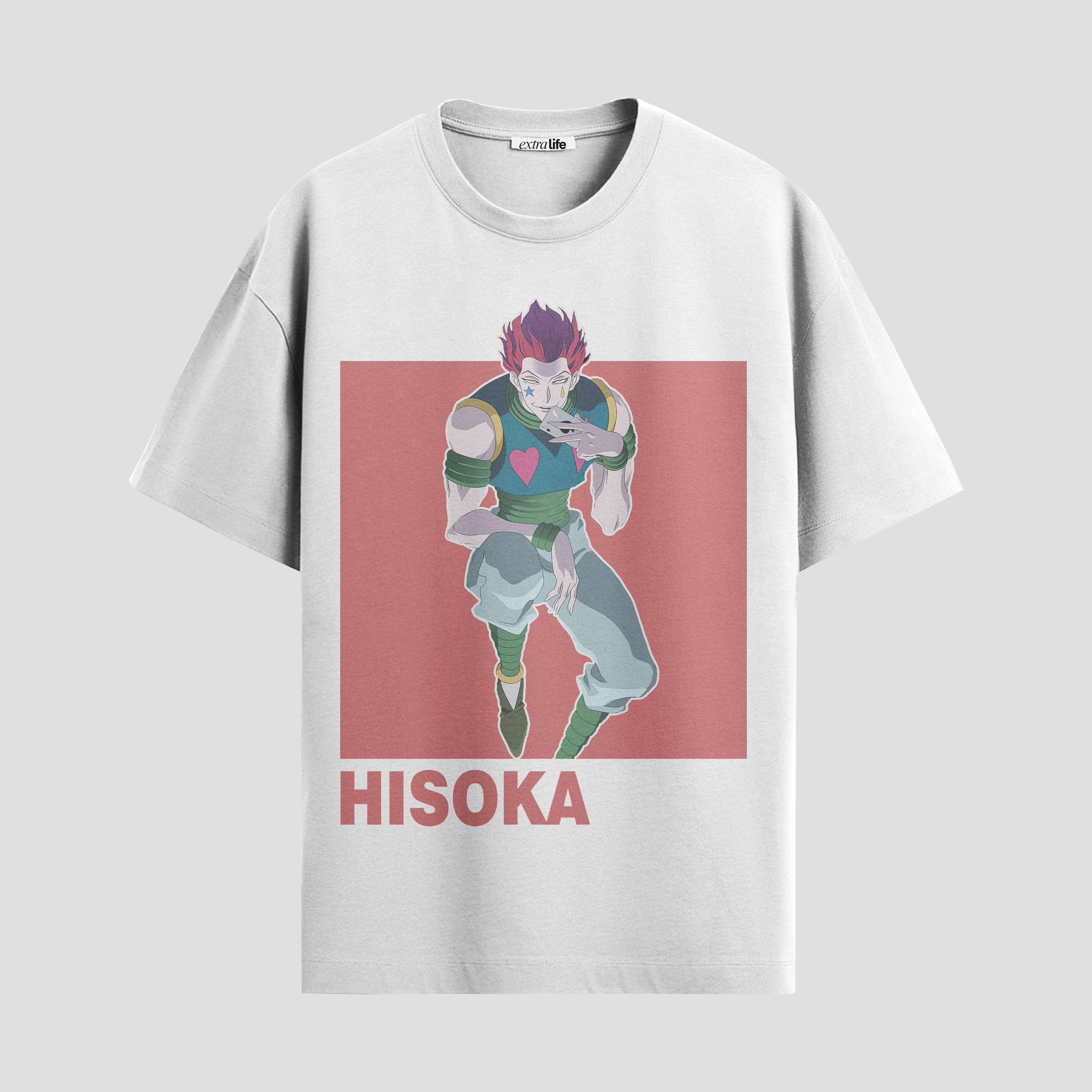 Playera urbana de anime y gaming ExtraLife MX, corte Standard Fit unisex ligero y transpirable en color Deep Black y Pure White, ropa de uso diario para gym y casual.