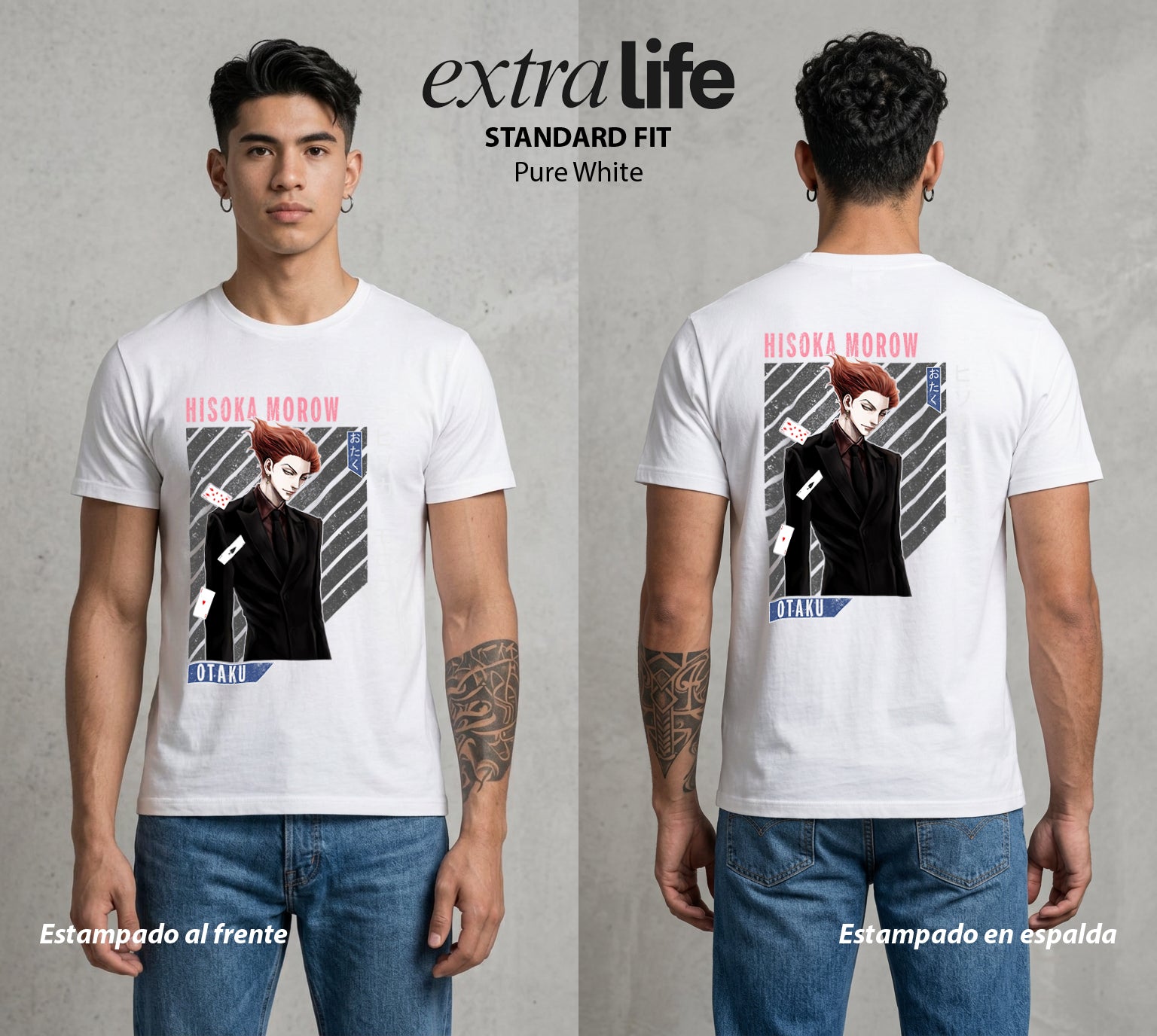La Prueba del Cazador | El Cazador del Placer #01671 - Playera Standard Fit | Pure White - Foto en modelo