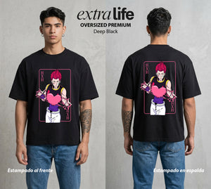 La Prueba del Cazador | El Mago del Caos #01673 - Playera Oversized Premium | Deep Black - Foto en modelo