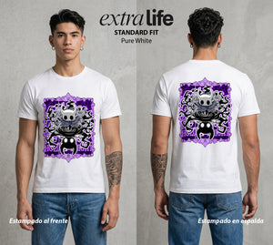 El Reino del Abismo | El Caballero del Abismo #01674 - Playera Standard Fit | Pure White - Foto en modelo