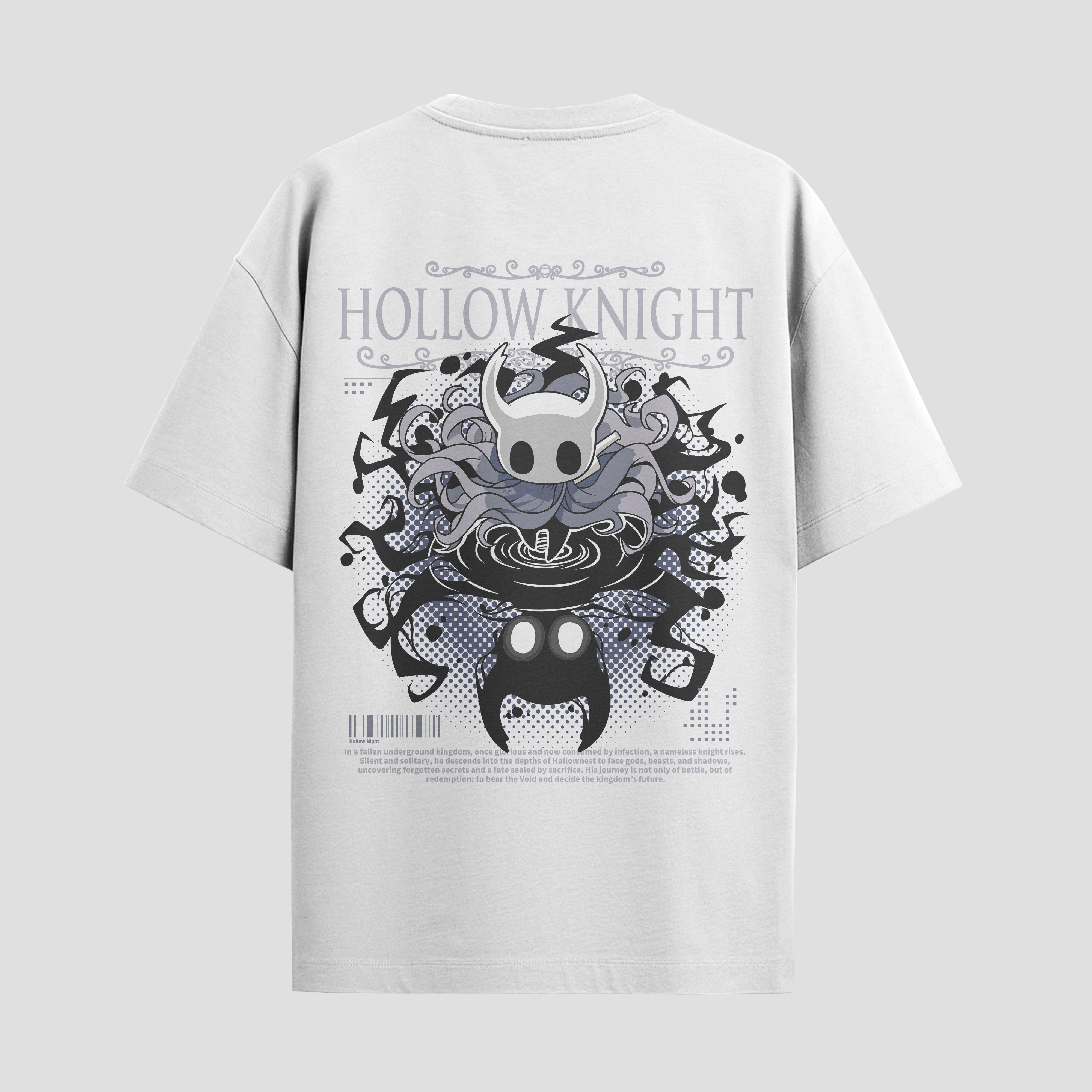 Playera urbana de anime y gaming ExtraLife MX, corte Standard Fit unisex ligero y transpirable en color Deep Black y Pure White, ropa de uso diario para gym y casual.