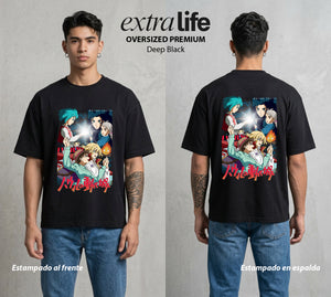 El Estudio del Viento | El Castillo Ambulante #01678 - Playera Oversized Premium | Deep Black - Foto en modelo