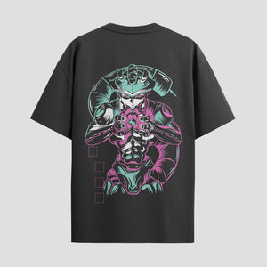 Playera urbana de anime y gaming ExtraLife MX, corte Standard Fit unisex ligero y transpirable en color Deep Black y Pure White, ropa de uso diario para gym y casual.