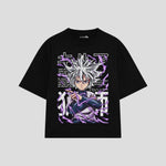 Playera streetwear premium de anime y gaming ExtraLife MX, corte oversized drop shoulder ligero y fresco en color Deep Black y Off-White, moda urbana mexicana de culto.