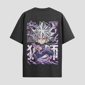 Playera urbana de anime y gaming ExtraLife MX, corte Standard Fit unisex ligero y transpirable en color Deep Black y Pure White, ropa de uso diario para gym y casual.