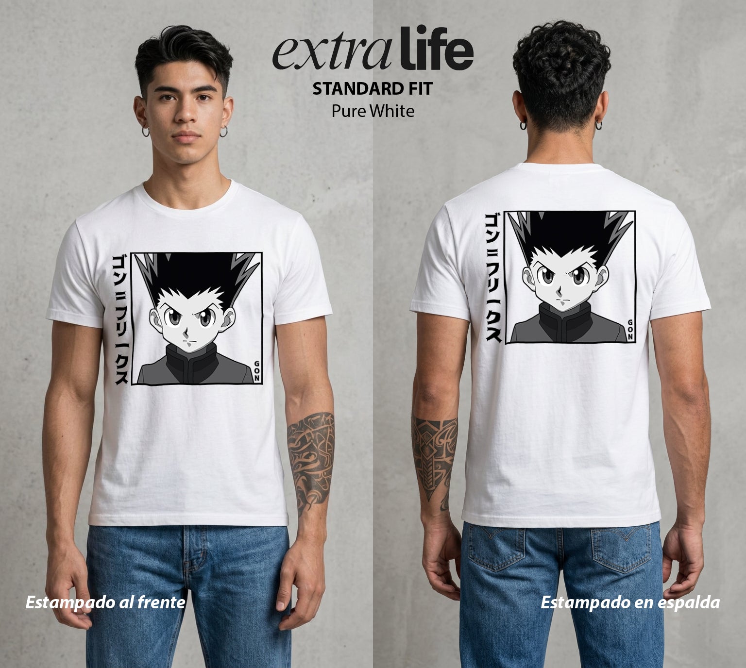 La Prueba del Cazador | El Cazador Natural #01695 - Playera Standard Fit | Pure White - Foto en modelo