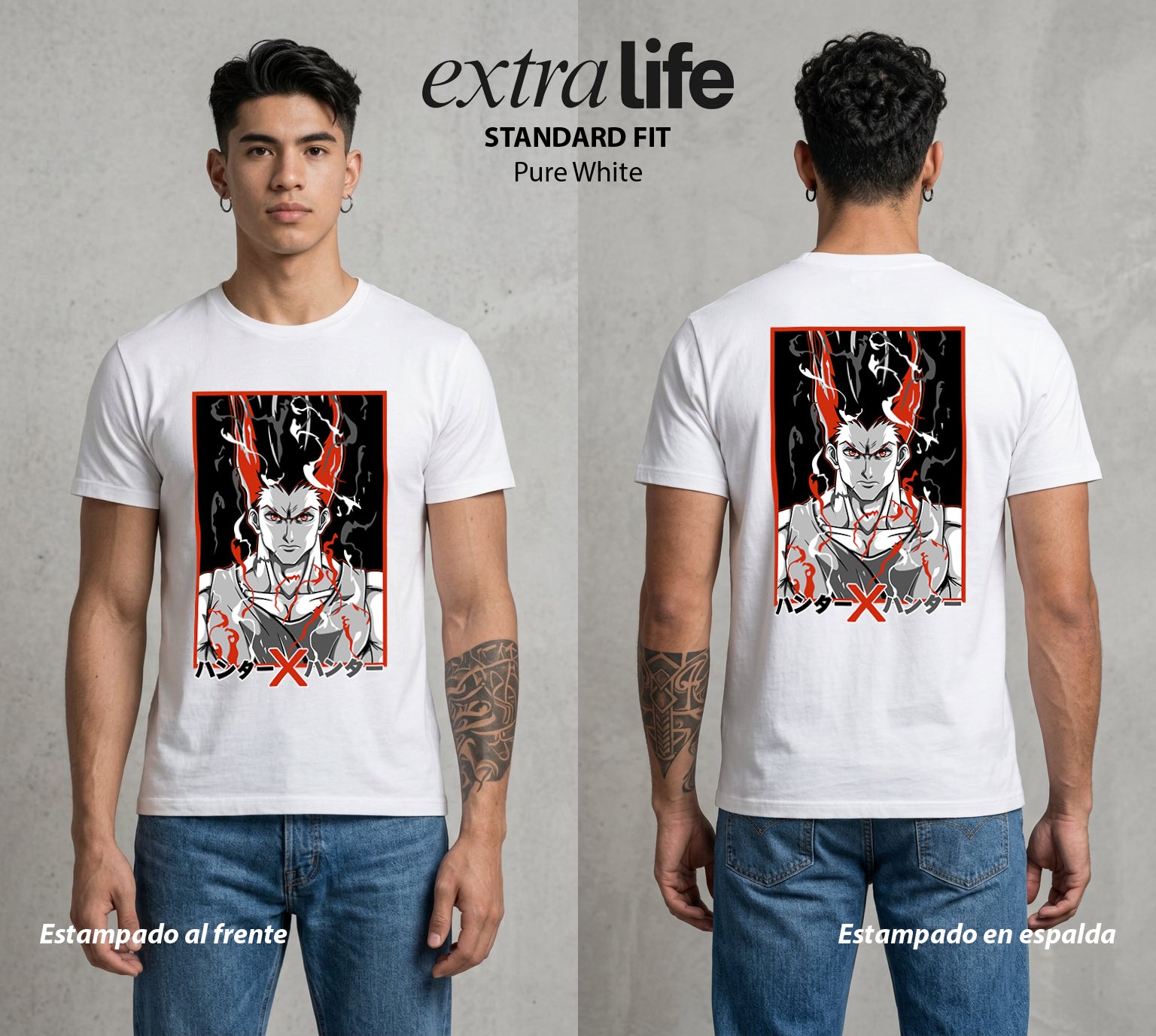La Prueba del Cazador | El Cazador Natural #01701 - Playera Standard Fit | Pure White - Foto en modelo