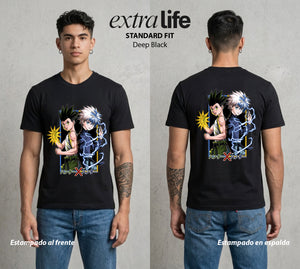 La Prueba del Cazador | El Mejor Amigo del Bien #01704 - Playera Standard Fit | Deep Black - Foto en modelo