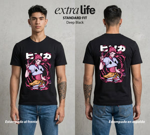 La Prueba del Cazador | Magia y Sangre #01707 - Playera Standard Fit | Deep Black - Foto en modelo
