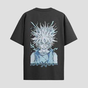 Playera urbana de anime y gaming ExtraLife MX, corte Standard Fit unisex ligero y transpirable en color Deep Black y Pure White, ropa de uso diario para gym y casual.