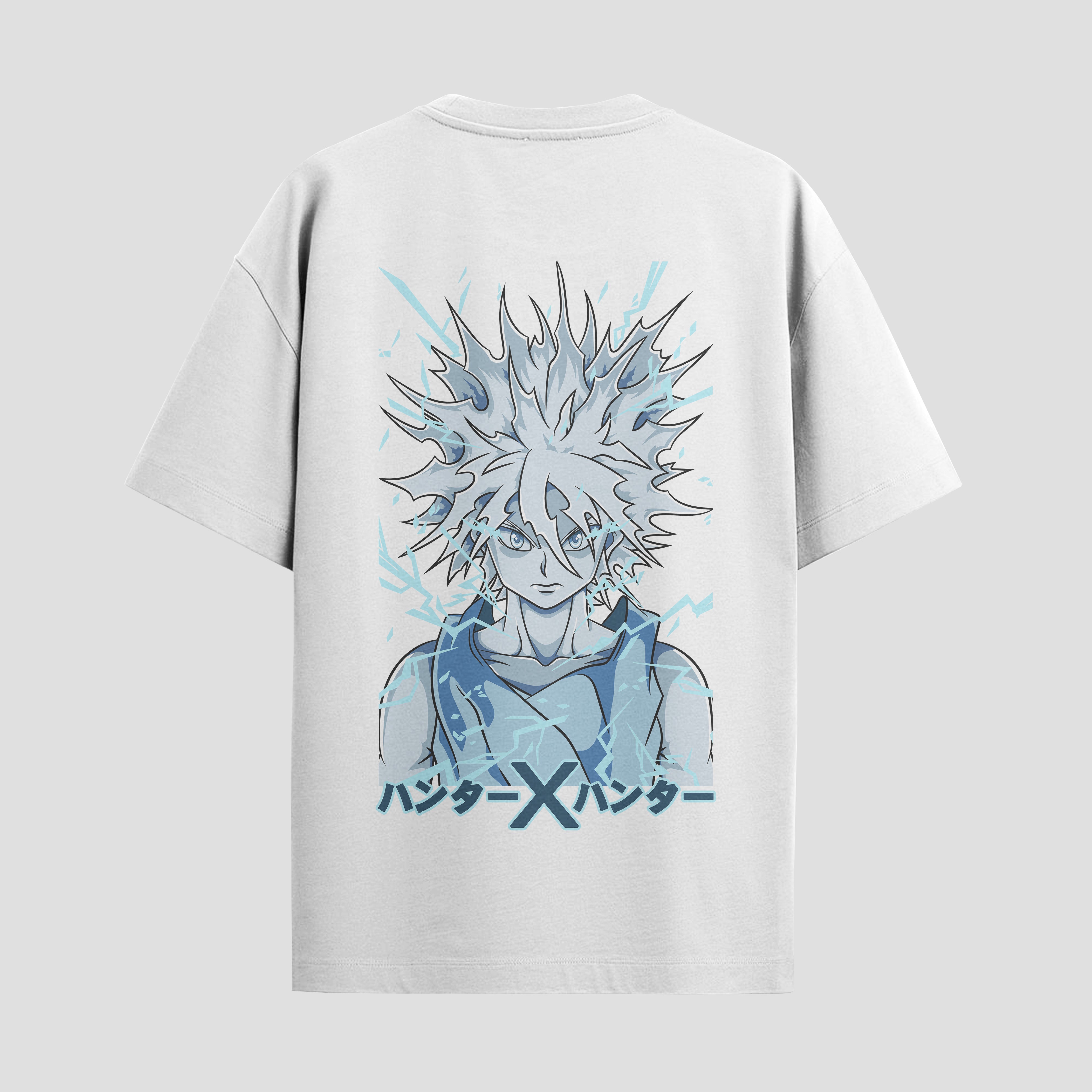 Playera urbana de anime y gaming ExtraLife MX, corte Standard Fit unisex ligero y transpirable en color Deep Black y Pure White, ropa de uso diario para gym y casual.