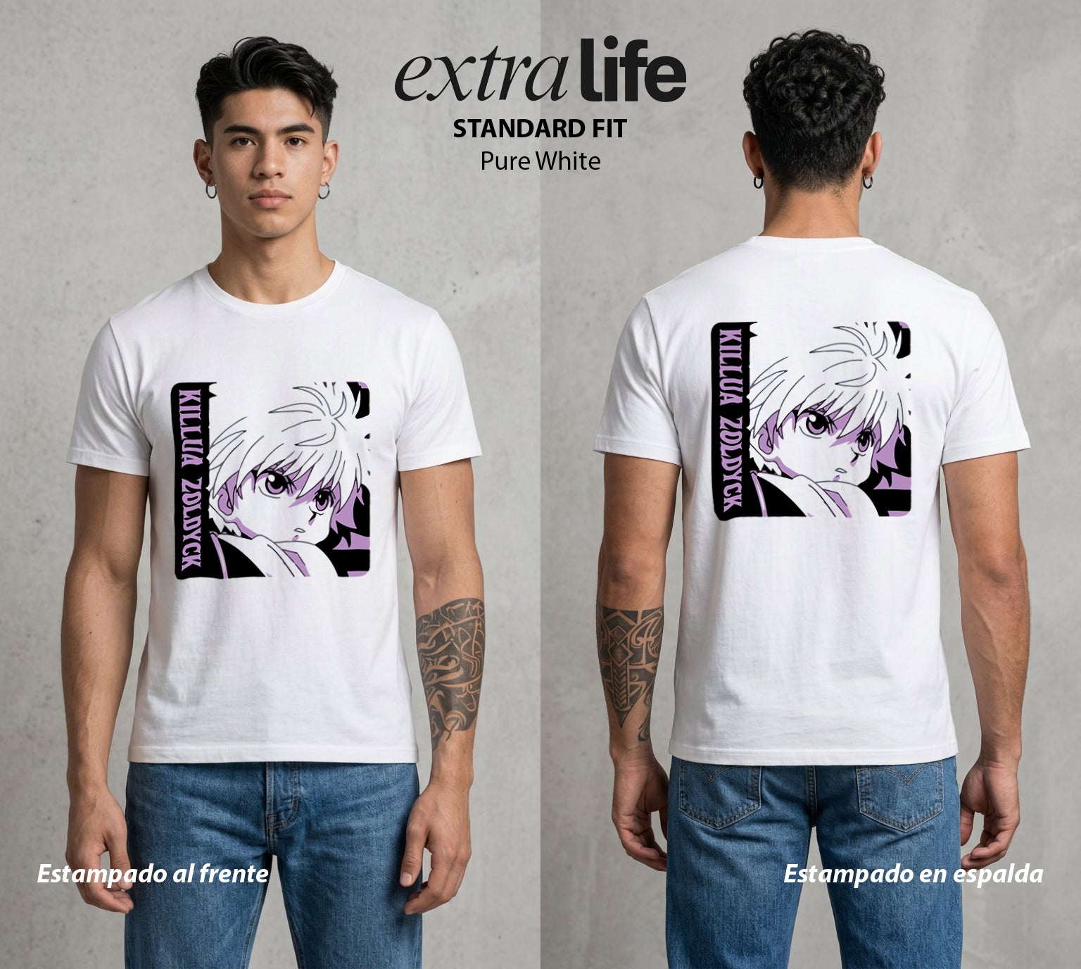 La Prueba del Cazador | El Rayo Asesino #01712 - Playera Standard Fit | Pure White - Foto en modelo