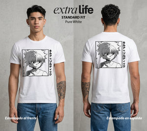 La Prueba del Cazador | El Clan del Filo #01715 - Playera Standard Fit | Pure White - Foto en modelo